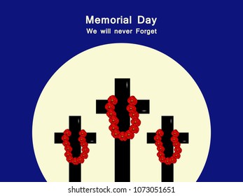 Illustration of USA Memorial Day background