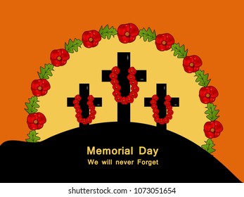 Illustration of USA Memorial Day background