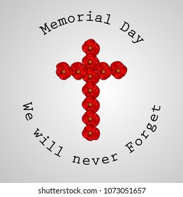 Illustration of USA Memorial Day background