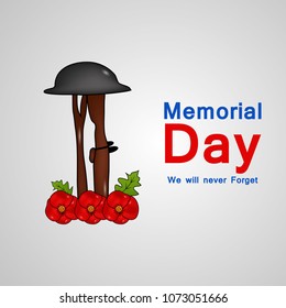 Illustration of USA Memorial Day background