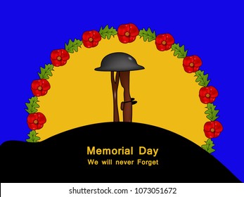 Illustration of USA Memorial Day background