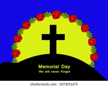 Illustration of USA Memorial Day background