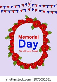 Illustration of USA Memorial Day background