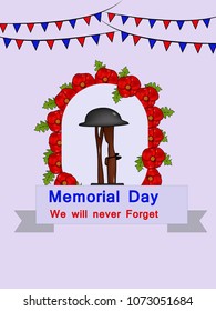 Illustration of USA Memorial Day background