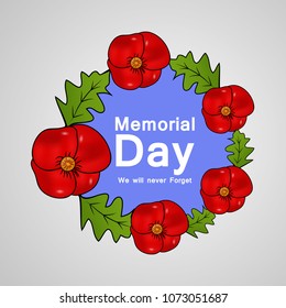 Illustration of USA Memorial Day background