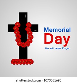 Illustration of USA Memorial Day background