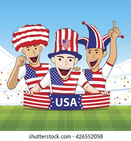 Illustration USA Sport Fan Cheer Vector