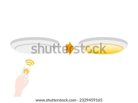 It is an illustration of the usage description of the ceiling light.