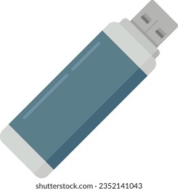 Ilustración Icono de almacenamiento flash USB en fondo blanco