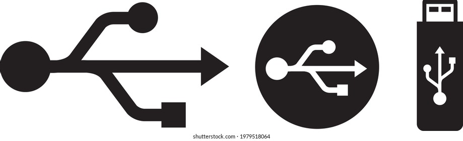Illustration of USB icon mark