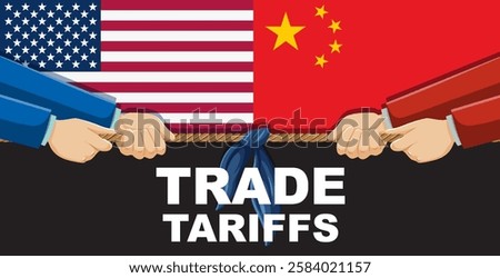 Illustration of US-China trade tensions