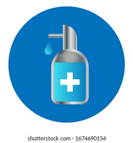 Illustration to Use Sanitizer. Direction of Keep Clean.