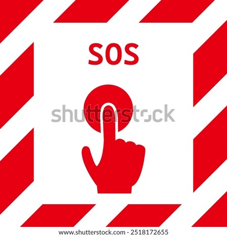 Illustration used to explain pressing the emergency stop button on a station platform.