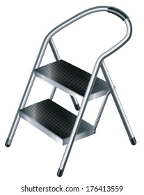 Illustration of a useful ladder on a white background