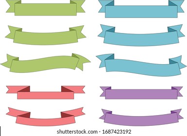 Illustration of useful ribbon for title background