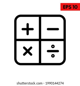 Illustration of user interface calculator icon