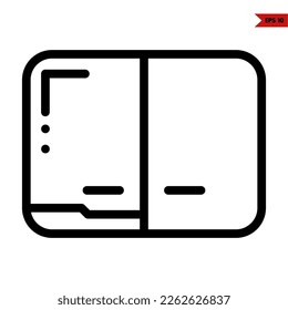 ilustración del icono de línea de interfaz de usuario 