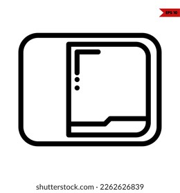 ilustración del icono de línea de interfaz de usuario 