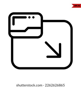 illustration of user interface line icon 