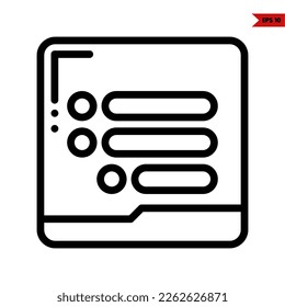 illustration of user interface line icon 