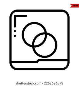 illustration of user interface line icon 