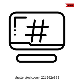 illustration of user interface line icon 