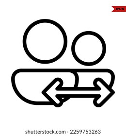 ilustración del icono de línea de usuario