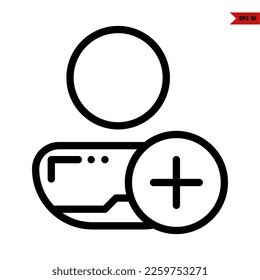 illustration of user line icon
