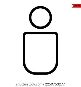 ilustración del icono de línea de usuario