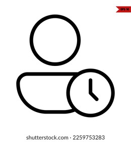 illustration of user line icon