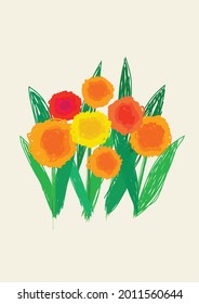 Illustration using images of flowers.
It is good for decorative parts such as posters, wall art, small bags, T-shirt printing, and mobile cases.Vectors