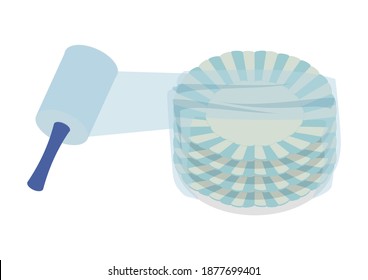 Illustration of using packing film