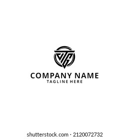Illustration V T G Initial logo template vector