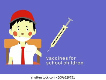 illustration of vaccinations for student to prepare for face to face learning is limited