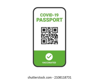 An Illustration Of A Vaccine Passport Displayed On The Screen Of A Smartphone.