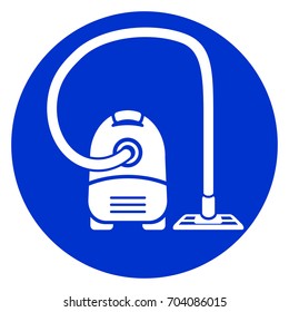 Illustration of vacuum circle blue icon