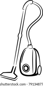 illustration with a vacuum cleaner