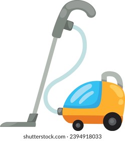 illustration of vacuum cleaner white on background vector