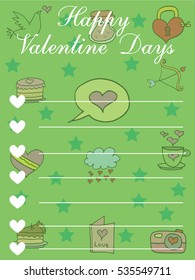 Illustration of valentijne background greeting card