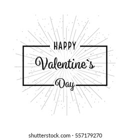 Illustration of Valentine day background flat design