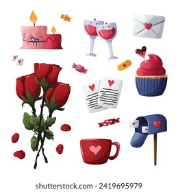 ilustración del conjunto de elementos de valentina 