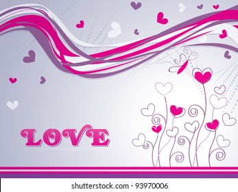 illustration of valentine heart on abstract background