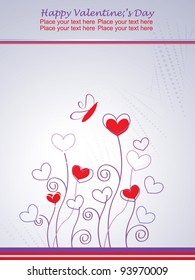 illustration of valentine heart on abstract background