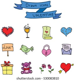 Illustration of valentine set element