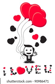 illustration of valentine theme