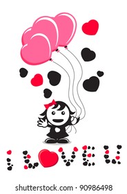 illustration of valentine theme