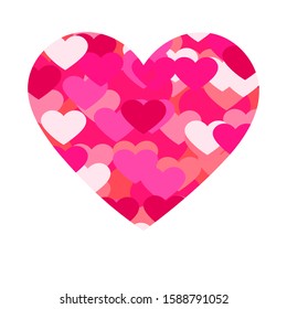 Illustration of the valentine's day abstract heart icon