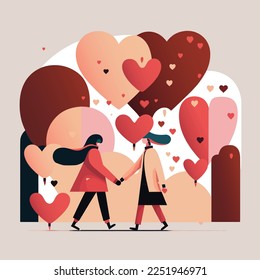 illustration valentine's day background, abstract