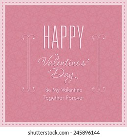 Illustration of Valentine's Day with beautiful calligraphy.