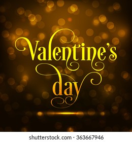 Illustration of Valentine's Day with beautiful calligraphy.